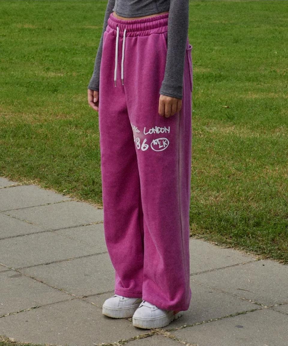 미치코런던 핸드프린트 기모팬츠 S