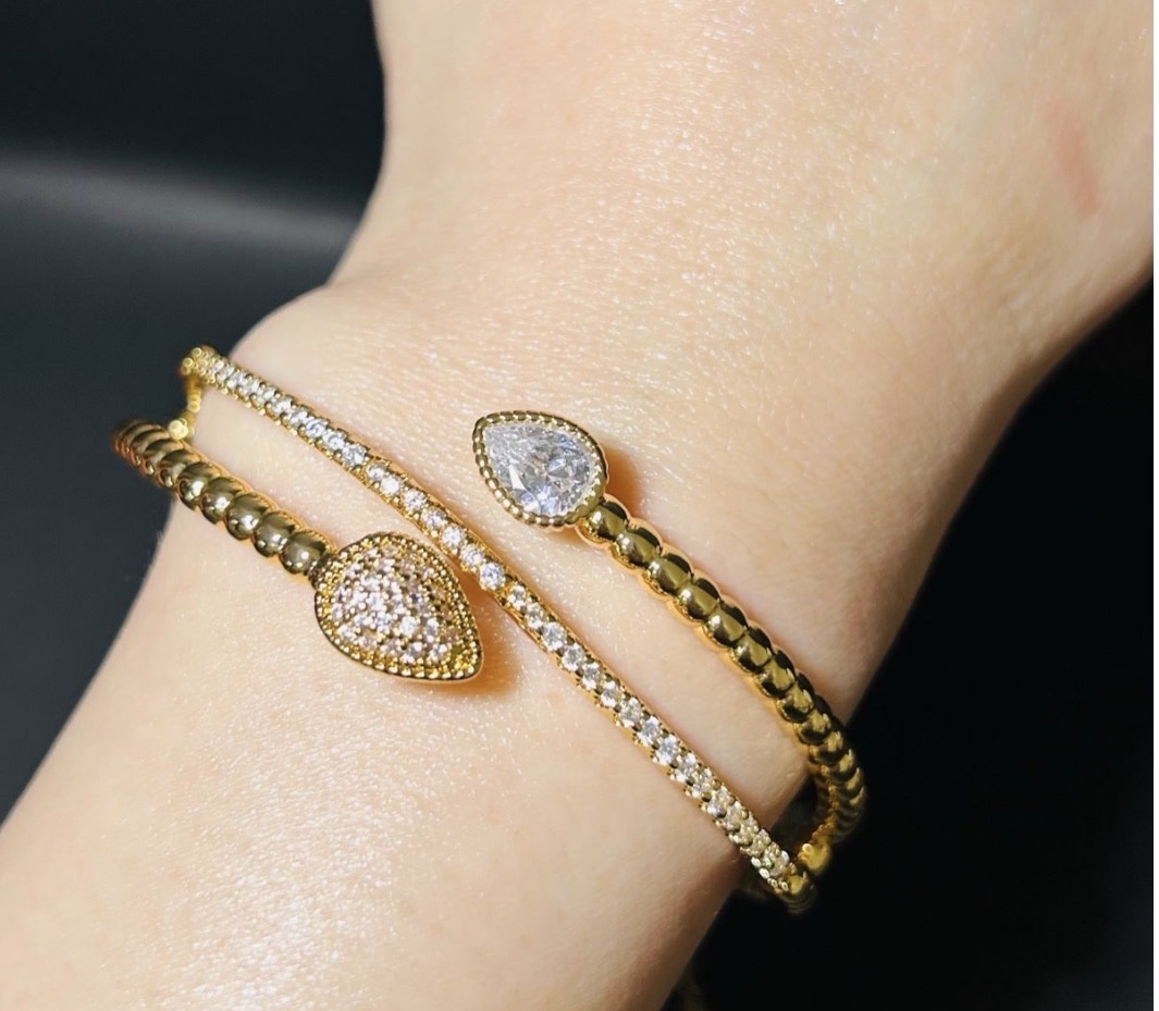 쌔뻥 3줄뱅글팔찌 (신주도금)