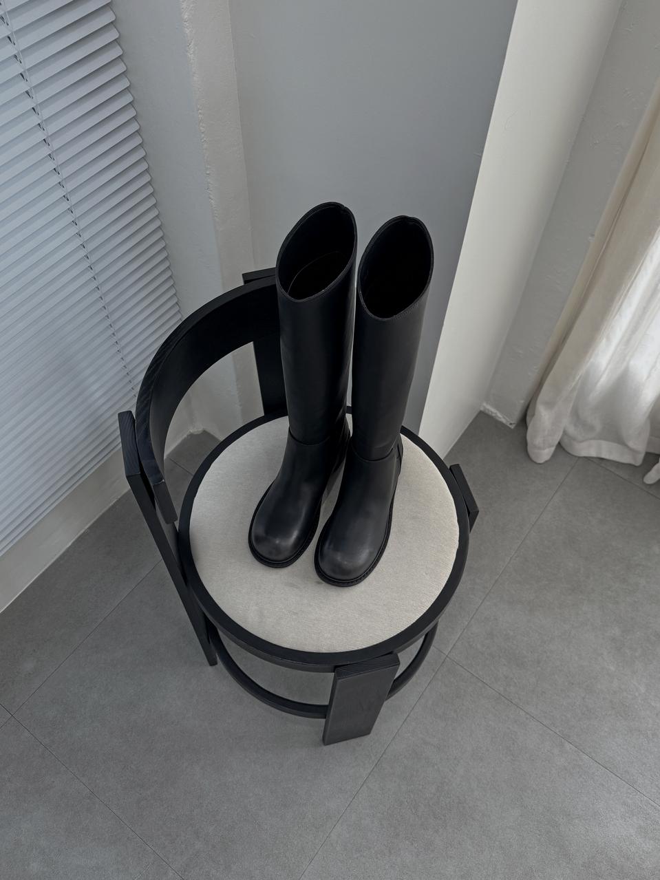 #1102 빈티지 워싱 3.5cm 심플 롱부츠 240 블랙