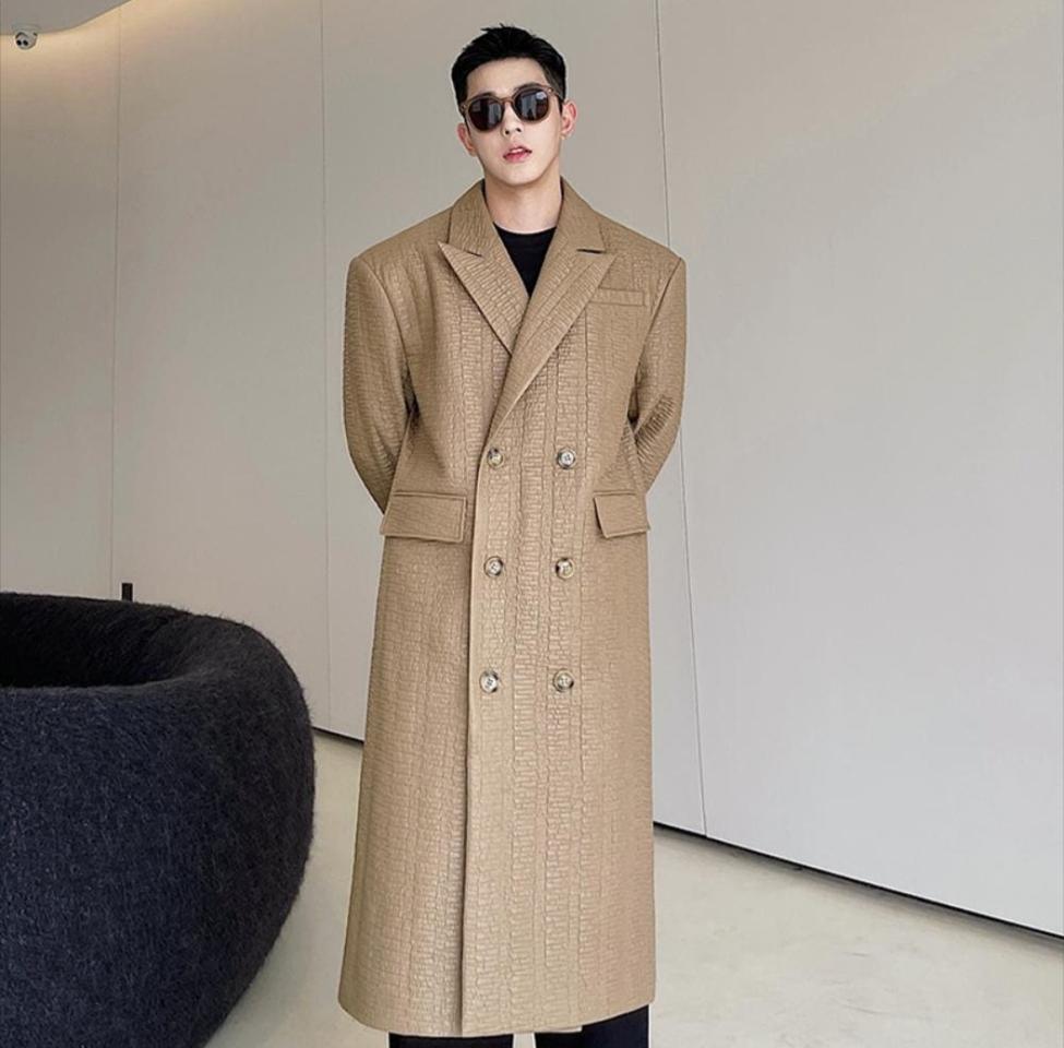 (새상품) 남성 더블 롱코트