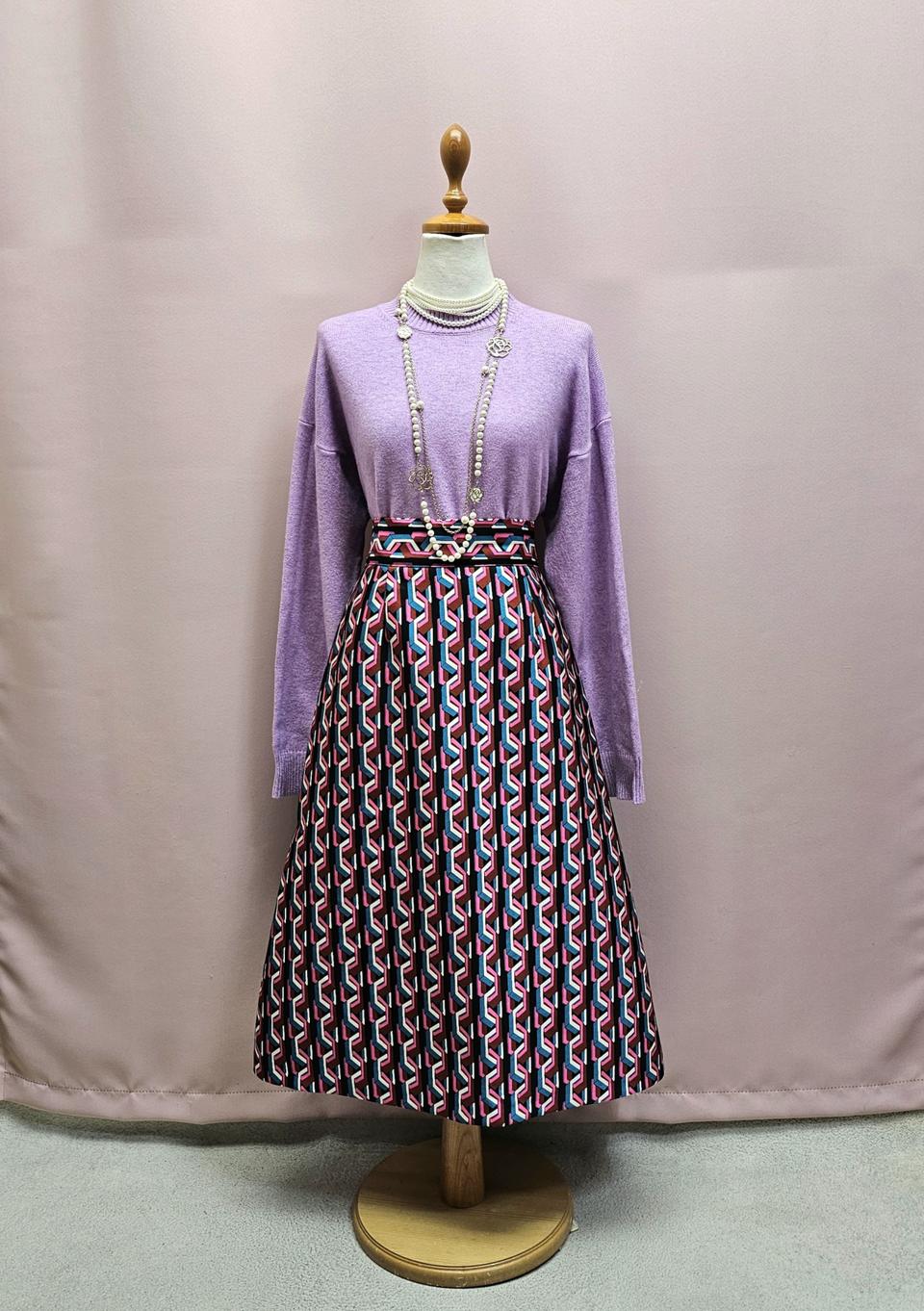 FRANC 패턴 롱스커트