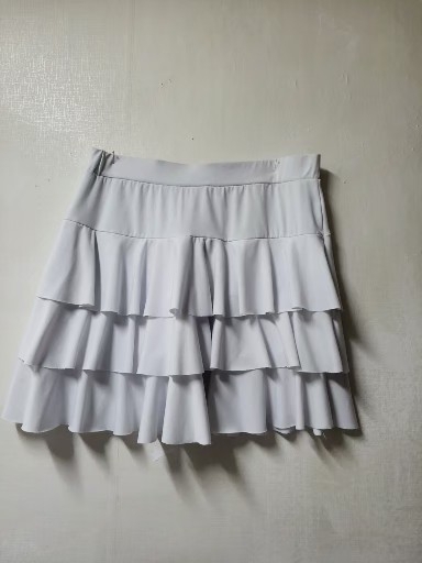 새상품) 화이트프릴 3단 캉캉스커트XL-댄스복가능