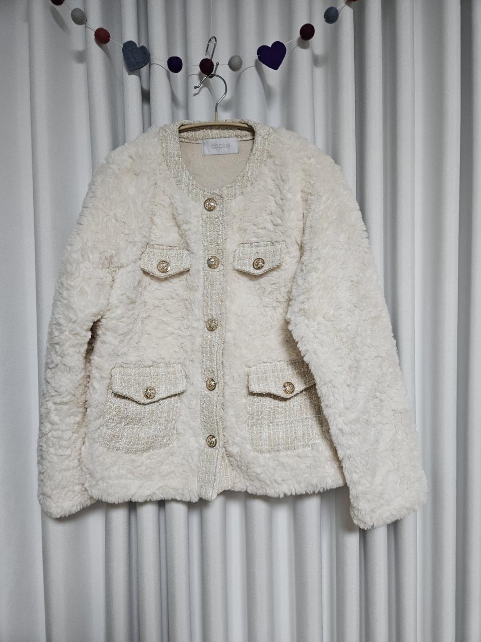 (새상품)ab.plus뽀글이 트위드 자켓