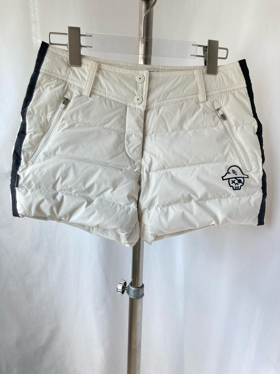 새상품) 파리게이츠 여성 퀼팅 구스 숏 팬츠 화이트