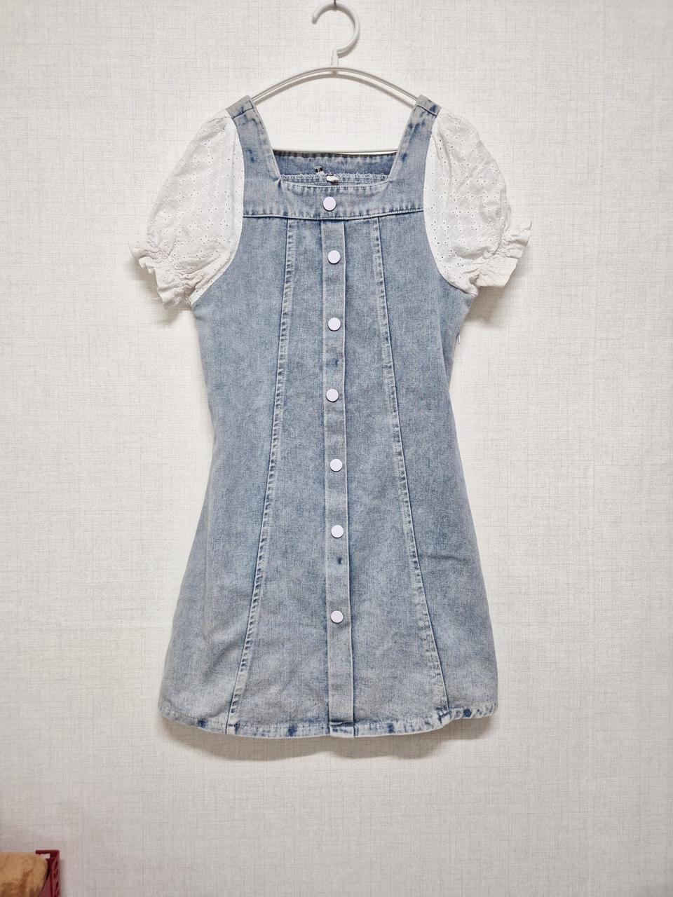 데님 청 원피스