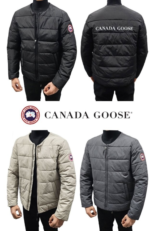 캐나다구스 클래식 와팬 워시드 나일론 라운드넥 라이트 필 자켓