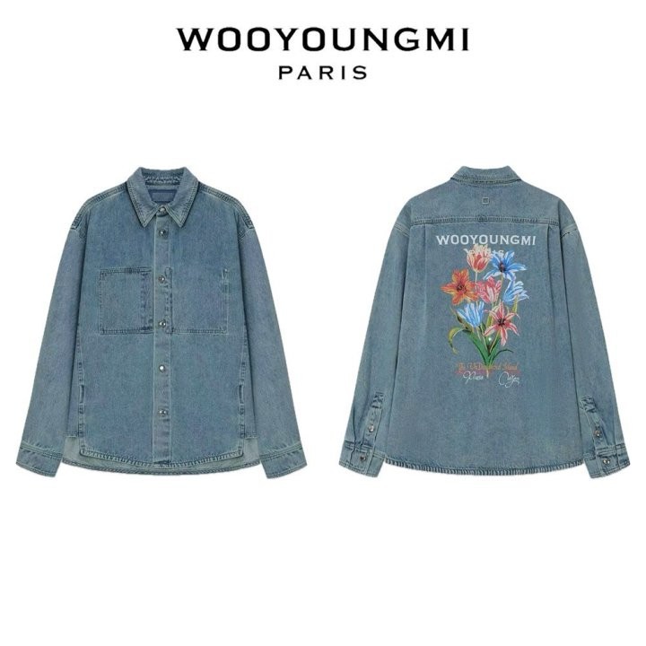 우영미 데님 백로고 셔츠색상:데님