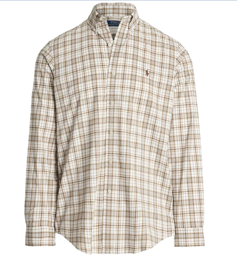 폴로 클래식핏 플래드 트윌 셔츠 / L