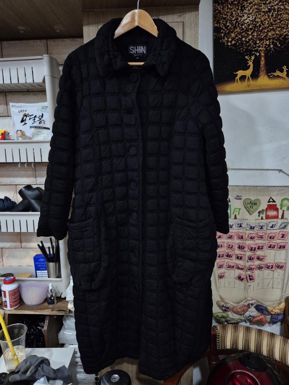 신영희 면 안감기모 롱코트 105  무료배송