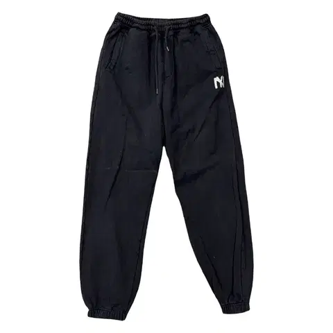 [이벳필드] 블랙 자수 로고 스웻 조거팬츠 XL