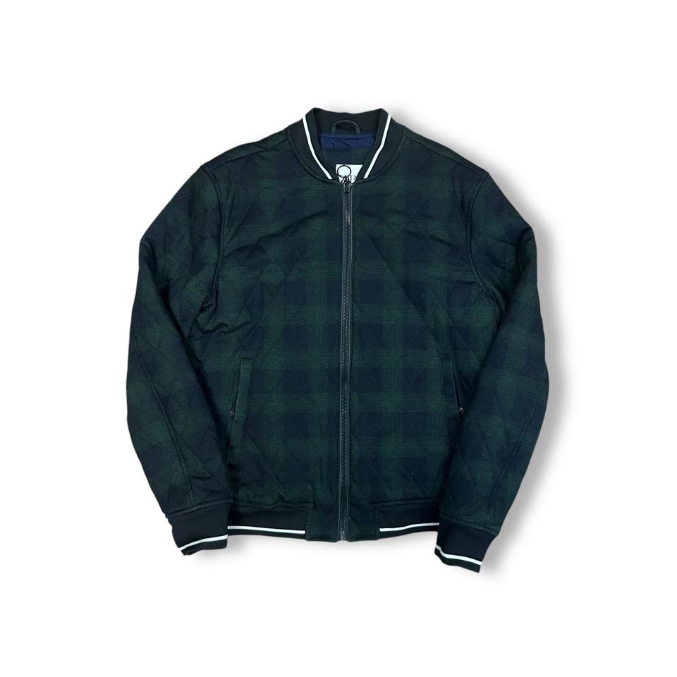 자라 체크 퀼팅 점퍼