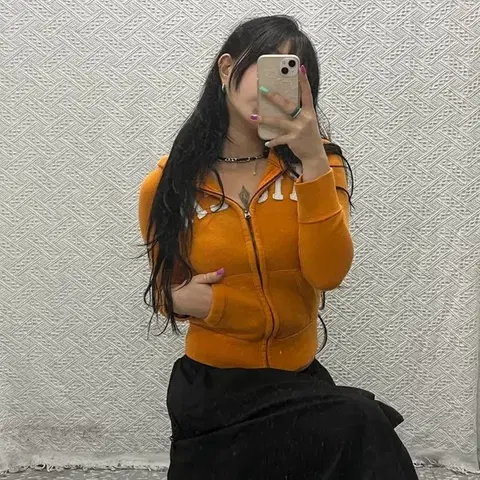 아베크롬비&피치 00's 빈티지 Y2K 오렌지 집업 S C06555