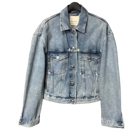 S 자라 여성 데님 트러커 자켓