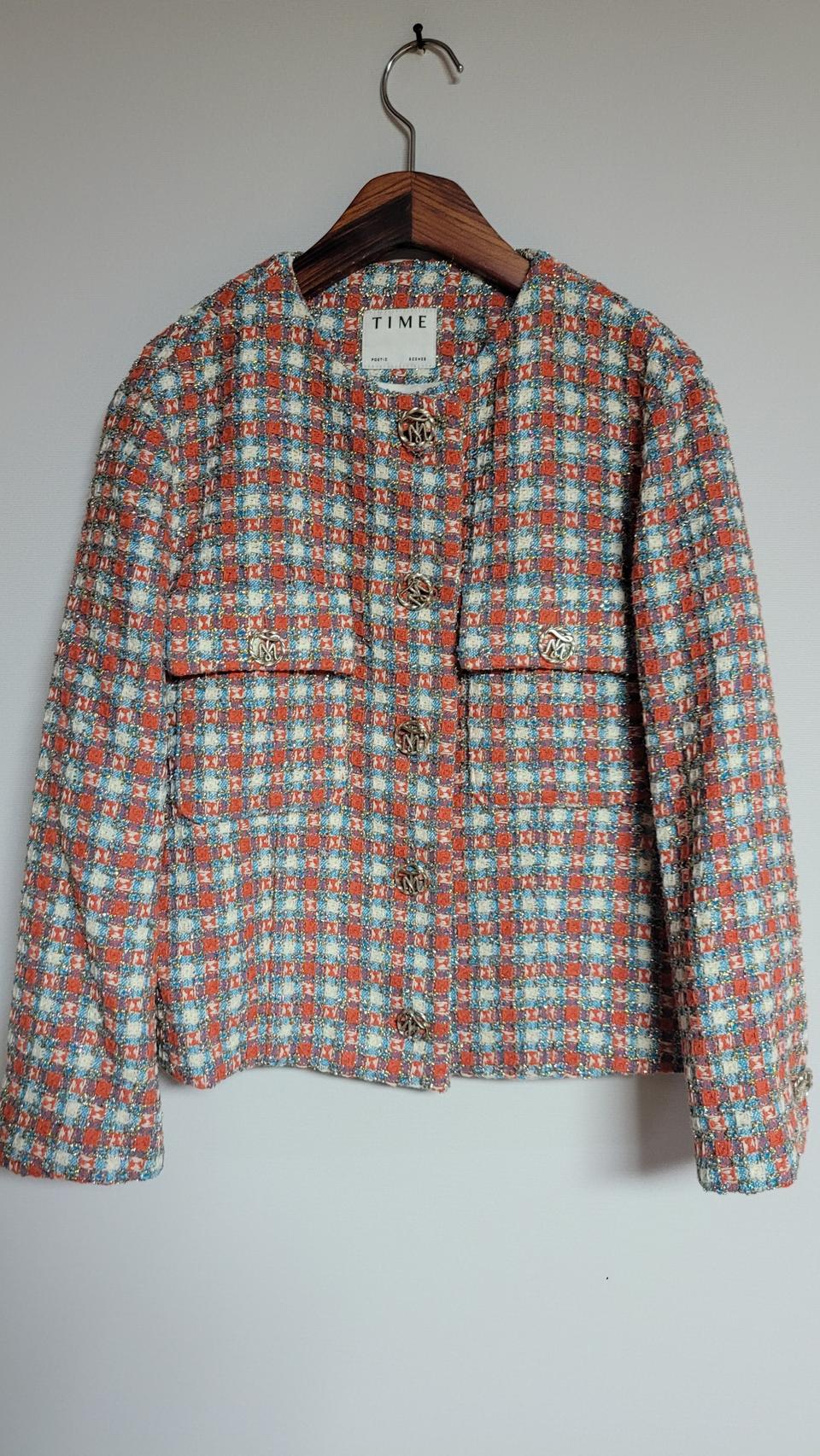 정품 22년 TIME 타임 트위드 자켓 44