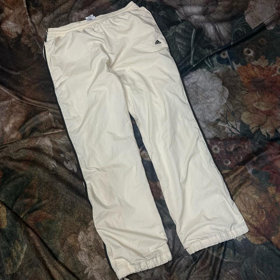 아디다스 빈티지 올드스쿨 퍼포먼스로고 아이보리트랙팬츠 M 츄리닝 Y2K