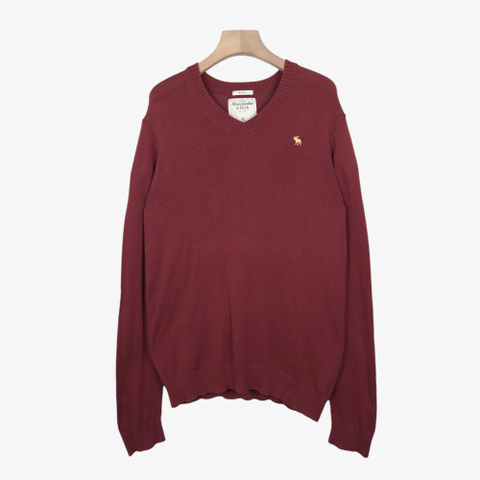 [105] 아베크롬비 버건디 코튼 캐시미어 V넥 니트