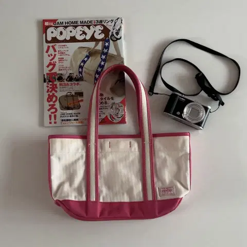 요시다포터 걸 핑크 캔버스 토트백