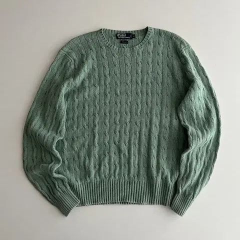 폴로 바이 랄프로렌 실크 케이블 니트 스웨터 XL