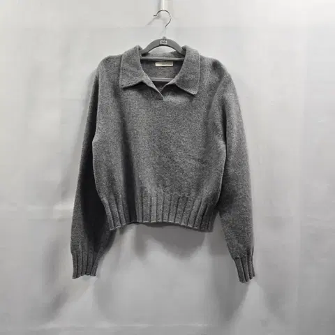 0056 [dowell] (도웰) 울 혼방 그레이 카라 니트