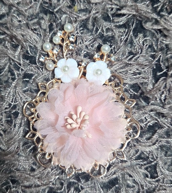 핑크 꽃 브로치ㆍ새거
