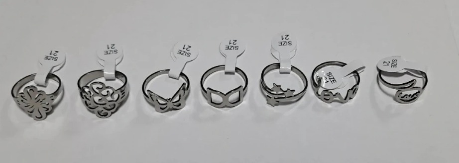 써지컬 실버색 반지  17개 일괄판매