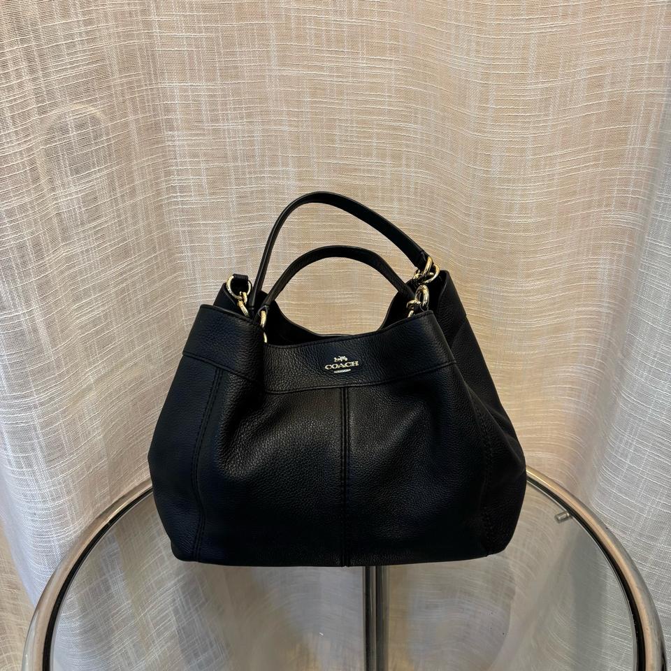 정품 코치 가죽 토트백