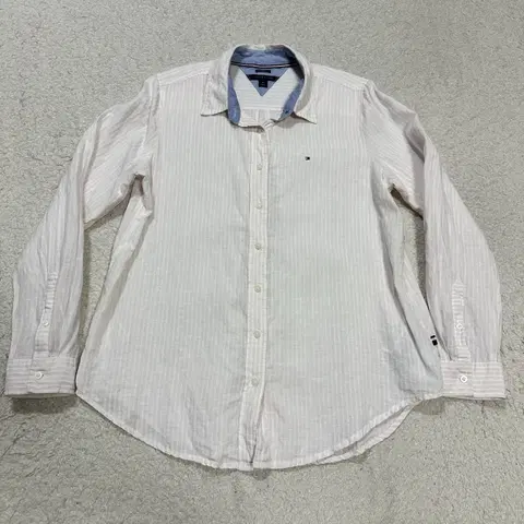 타미힐피거 린넨 셔츠 스트라이프 여성 m