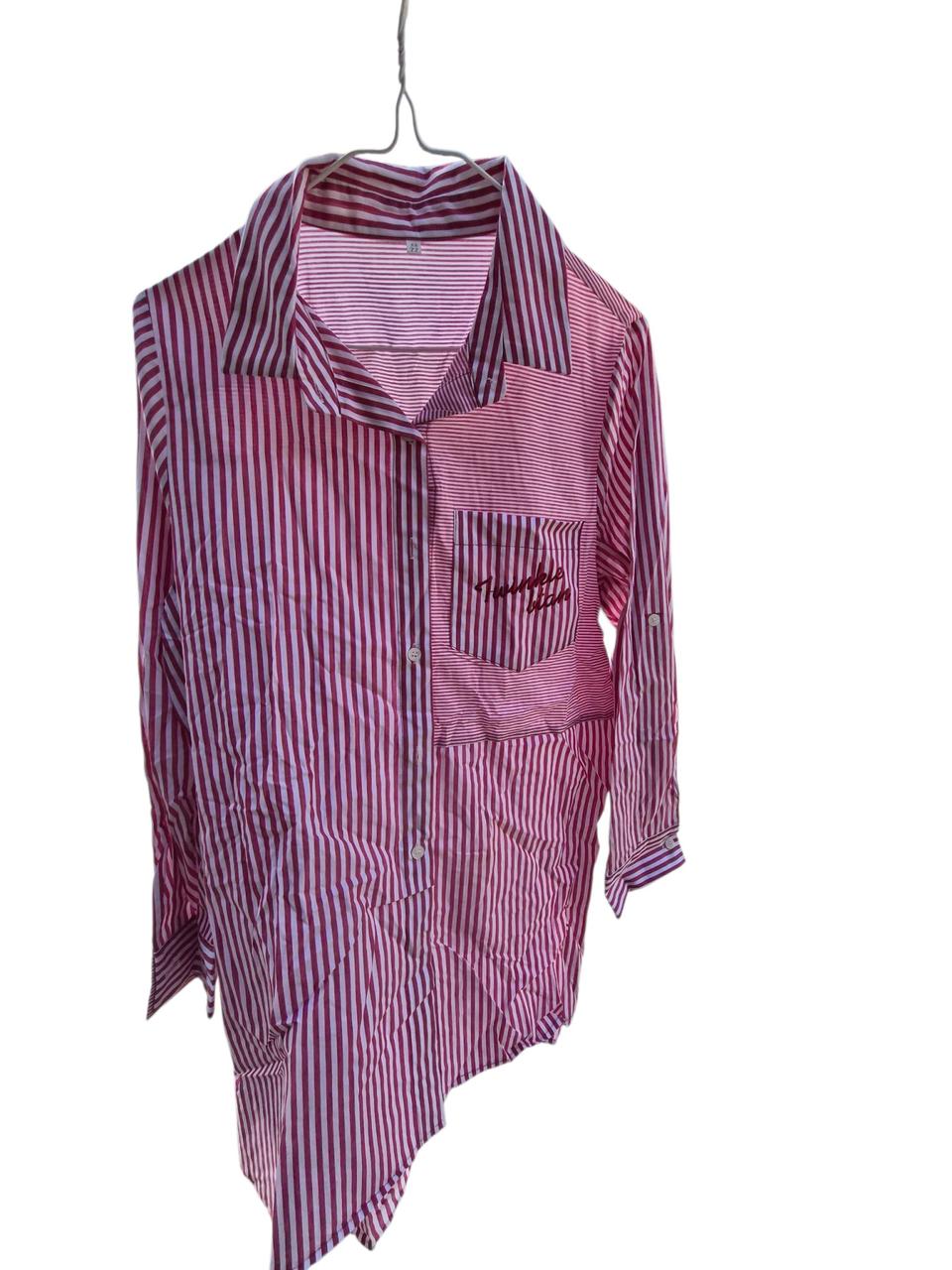 (새상품)스트라이프 여성 셔츠 77사이즈