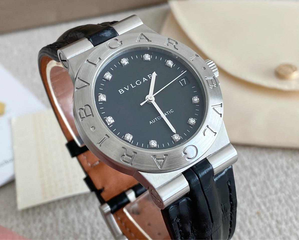 불가리 디아고노 LCV35 다이아 11P 남성용 35mm 미듐 오토