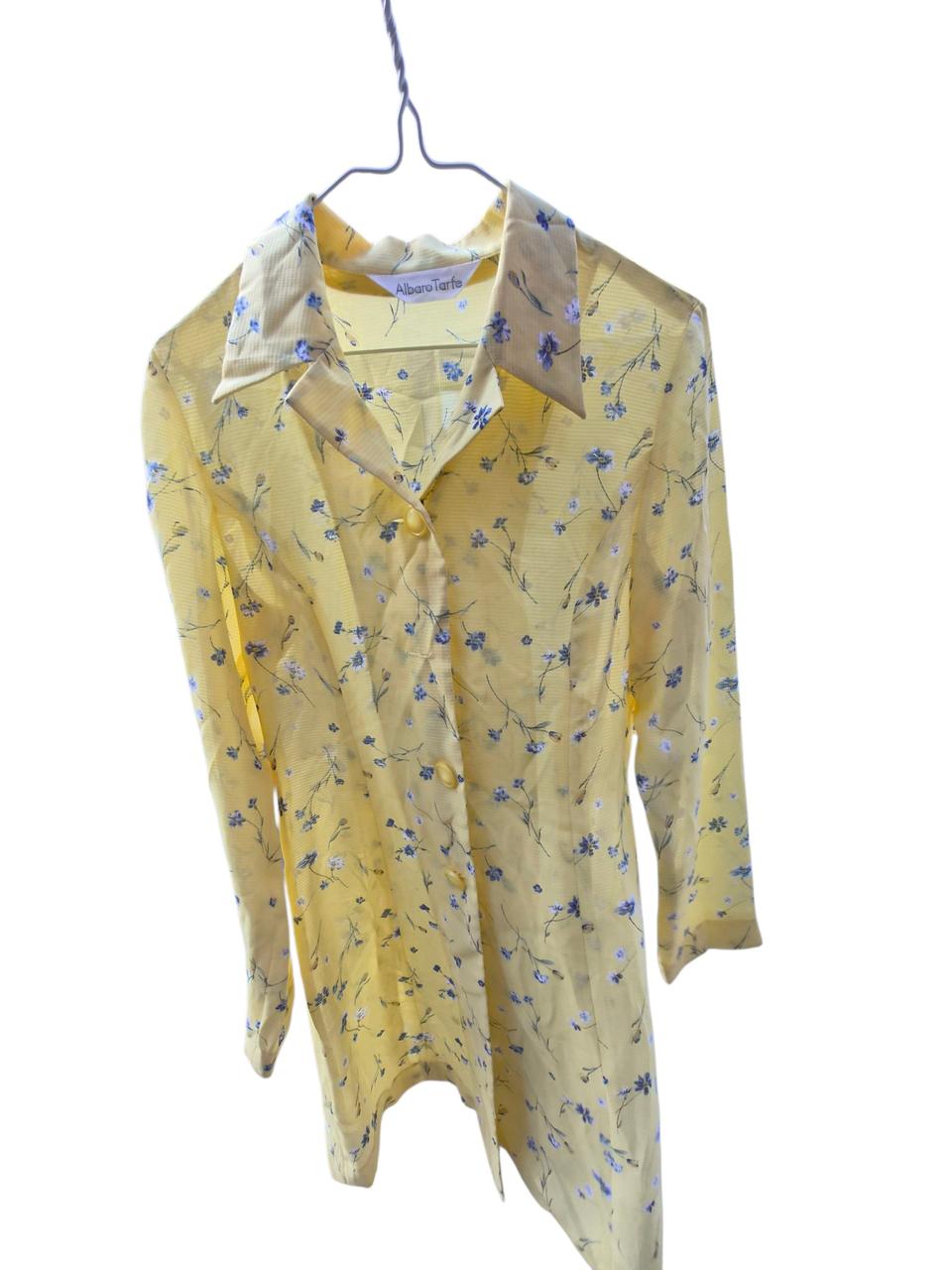 (새상품)옐로우 여성 롱블라우스 free size