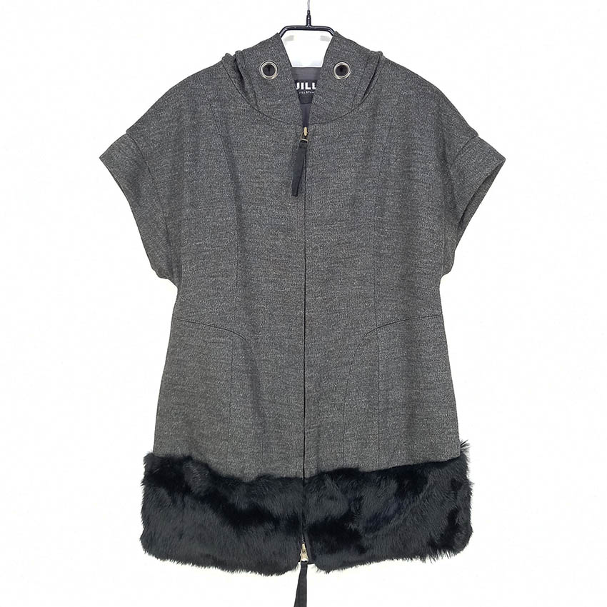 질스튜어트 여 토끼퍼 울혼방 후드자켓 그레이S (HU29228)