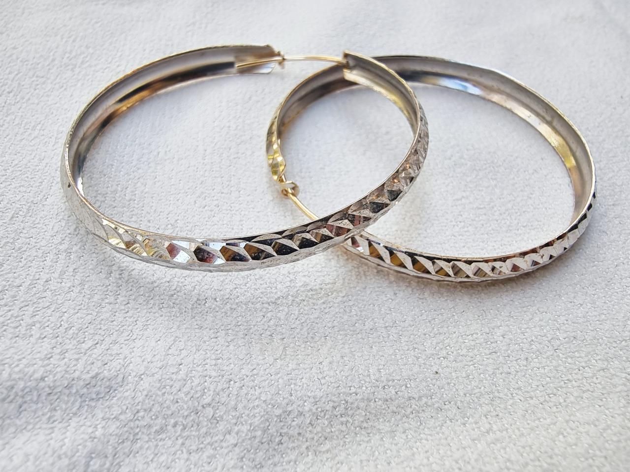 14k 큰  링  귀걸이