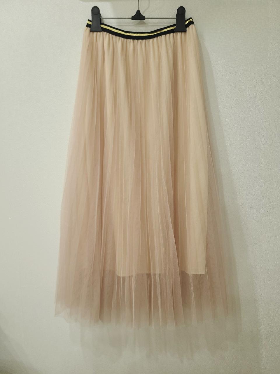 새상품 밴딩 살구 롱스커트