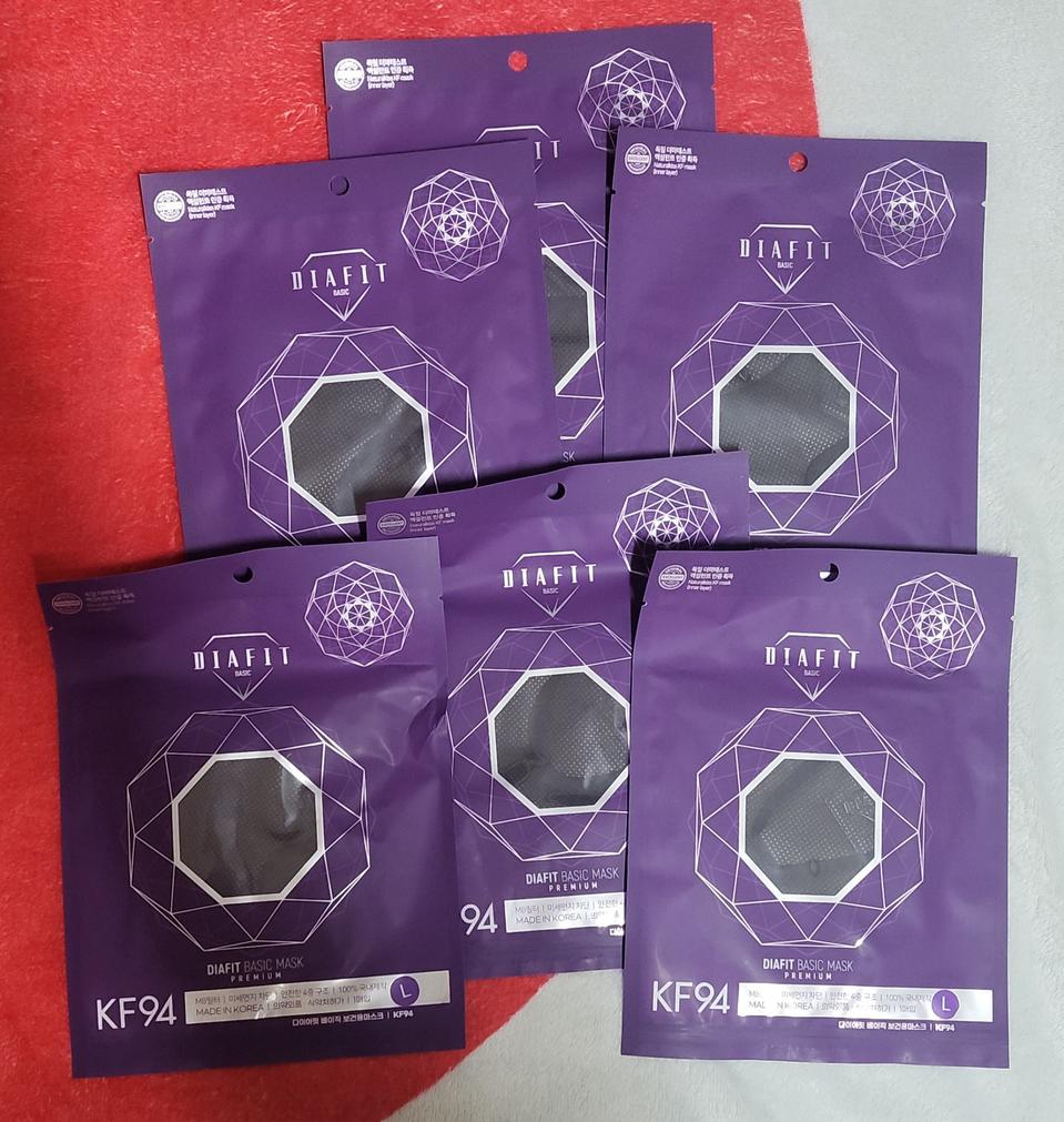 다이아핏 베이직 KF94 마스크(블랙)6개(새상품)