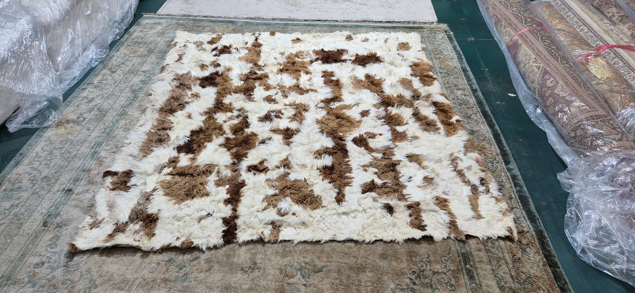 페루 대형 핸드메이드 베이비 알파카 카페트 - PR106 -