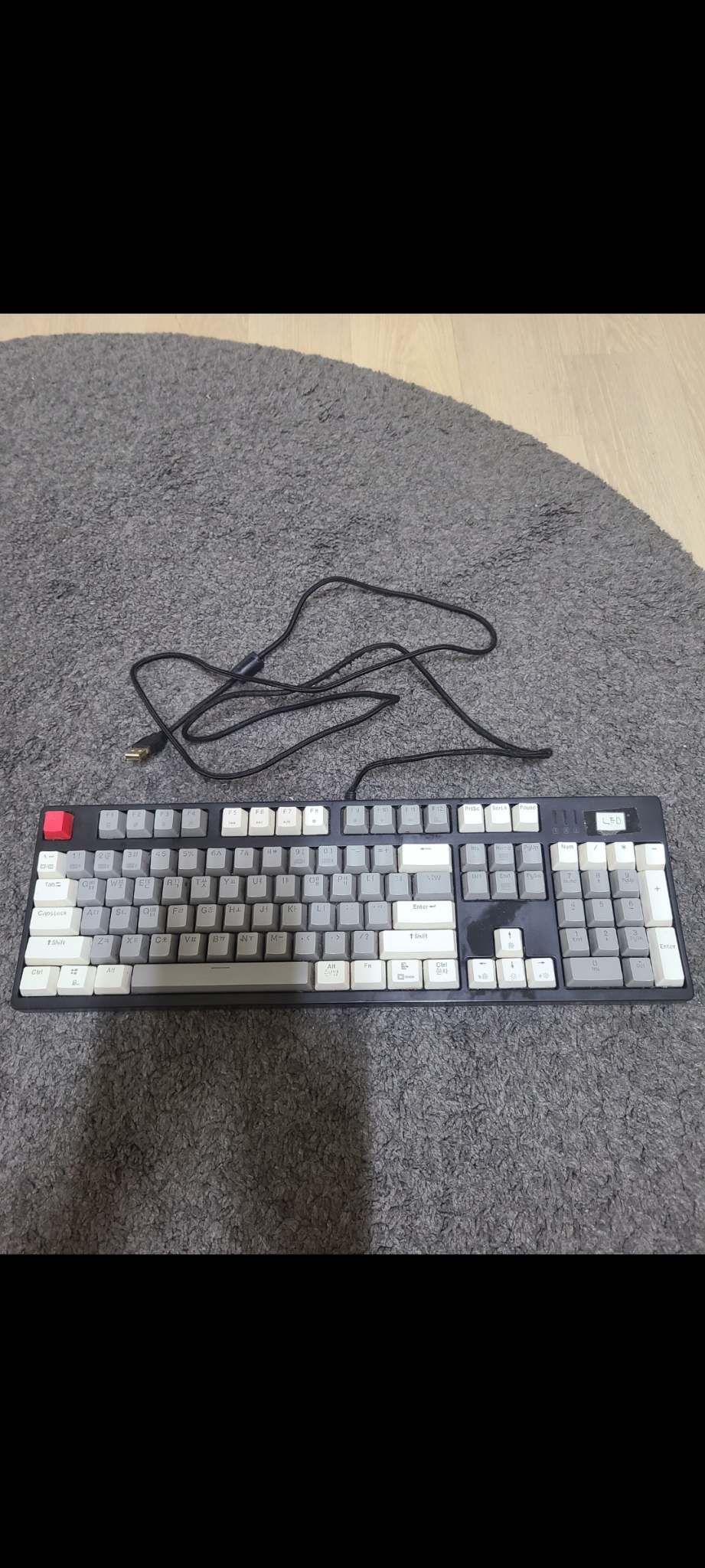 앱코해커 완전방수 카일광축 K662 게이밍 키보드 (LED불량)