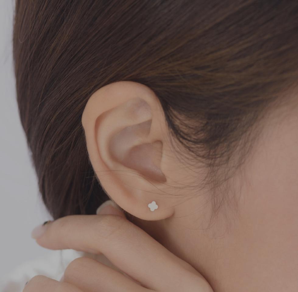 미니골드 14k 클로버귀걸이, 클러치2개 ENOM4119