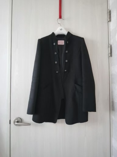 SOUP 버튼 장식 블랙 여성 자켓 55