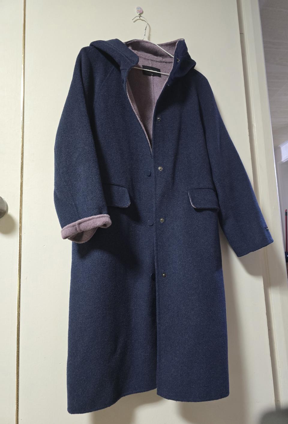 ME.SENSE 후드 롱 코트 네이비 55