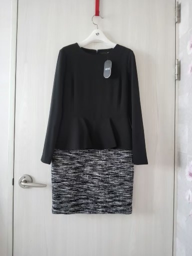 [새제품]MIXXO 블랙 트위드 원피스