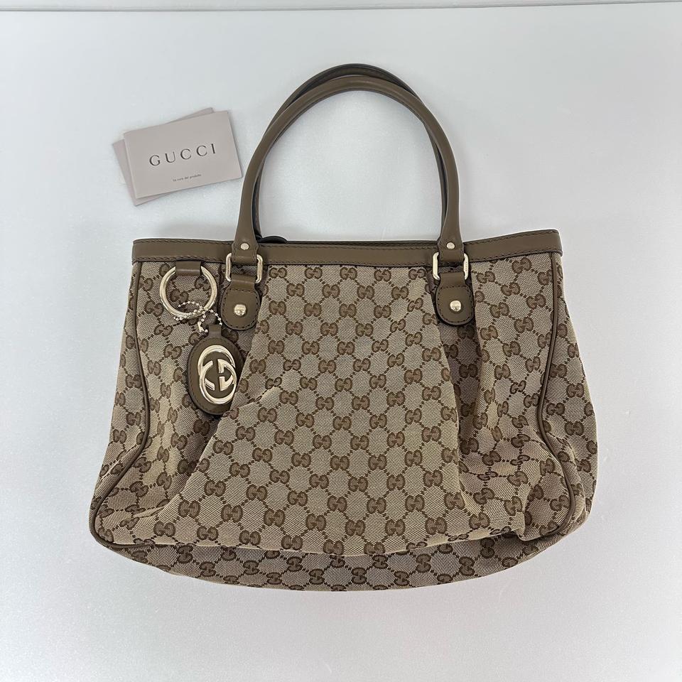 구찌 GUCCI 쟈가드 캔버스 레더 토트백 가방 (정품)