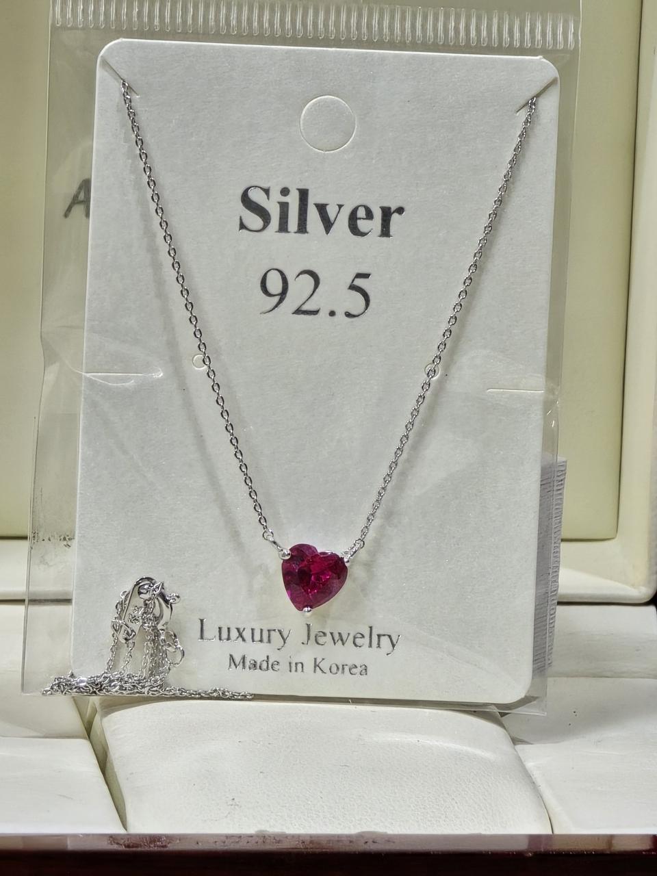 큐빅셋팅 925은체인 목걸이