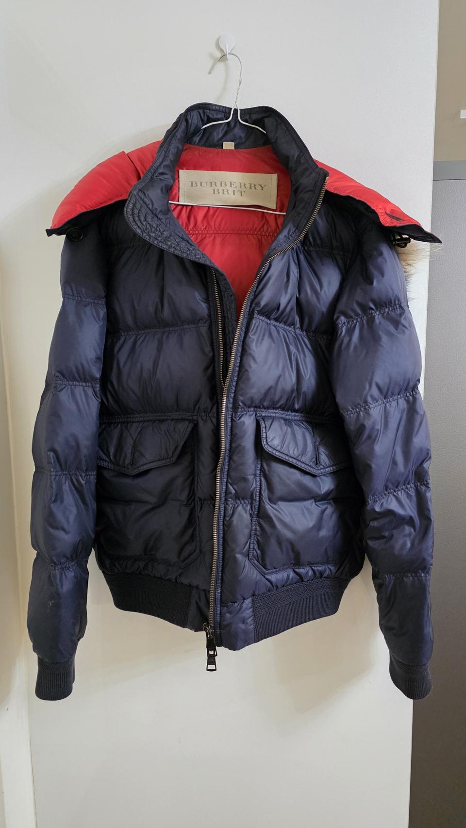 정품  버버리 브릿 남성 네이비 패딩 105