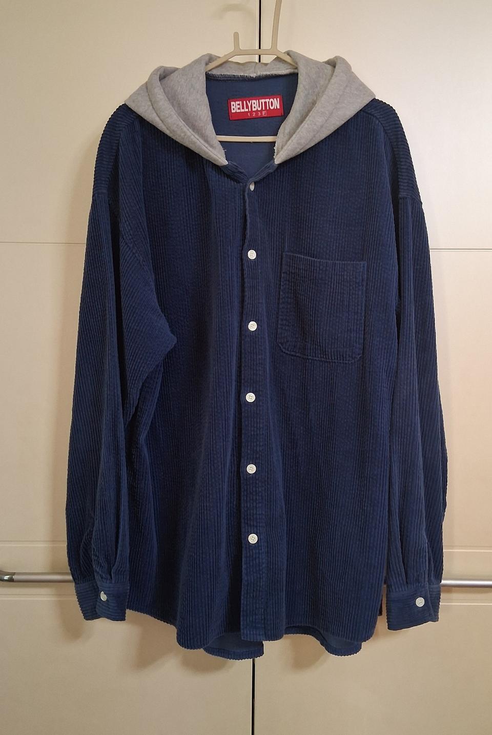 골덴 후드 셔츠