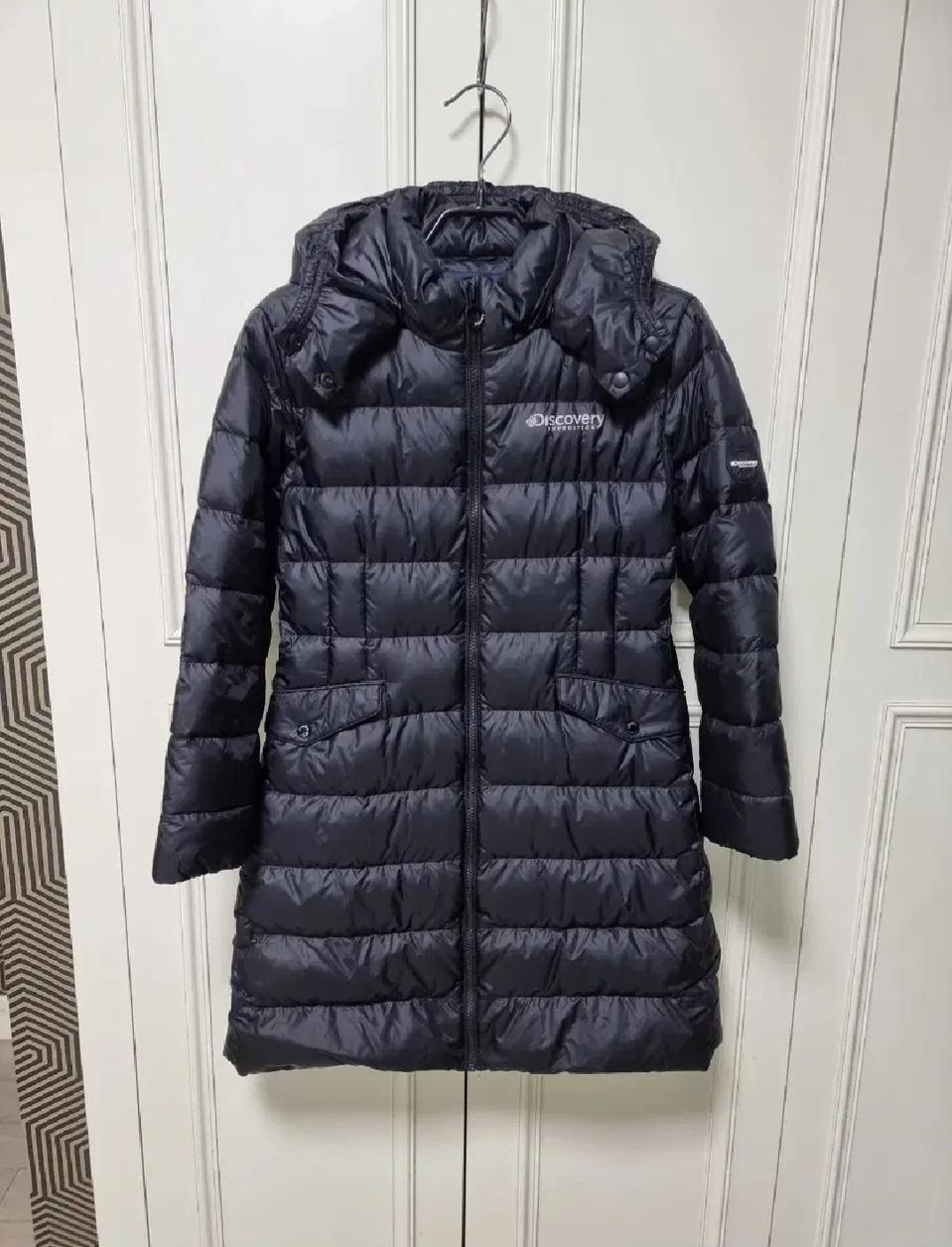 (150)디스커버리 키즈 여아 경량 롱다운 자켓