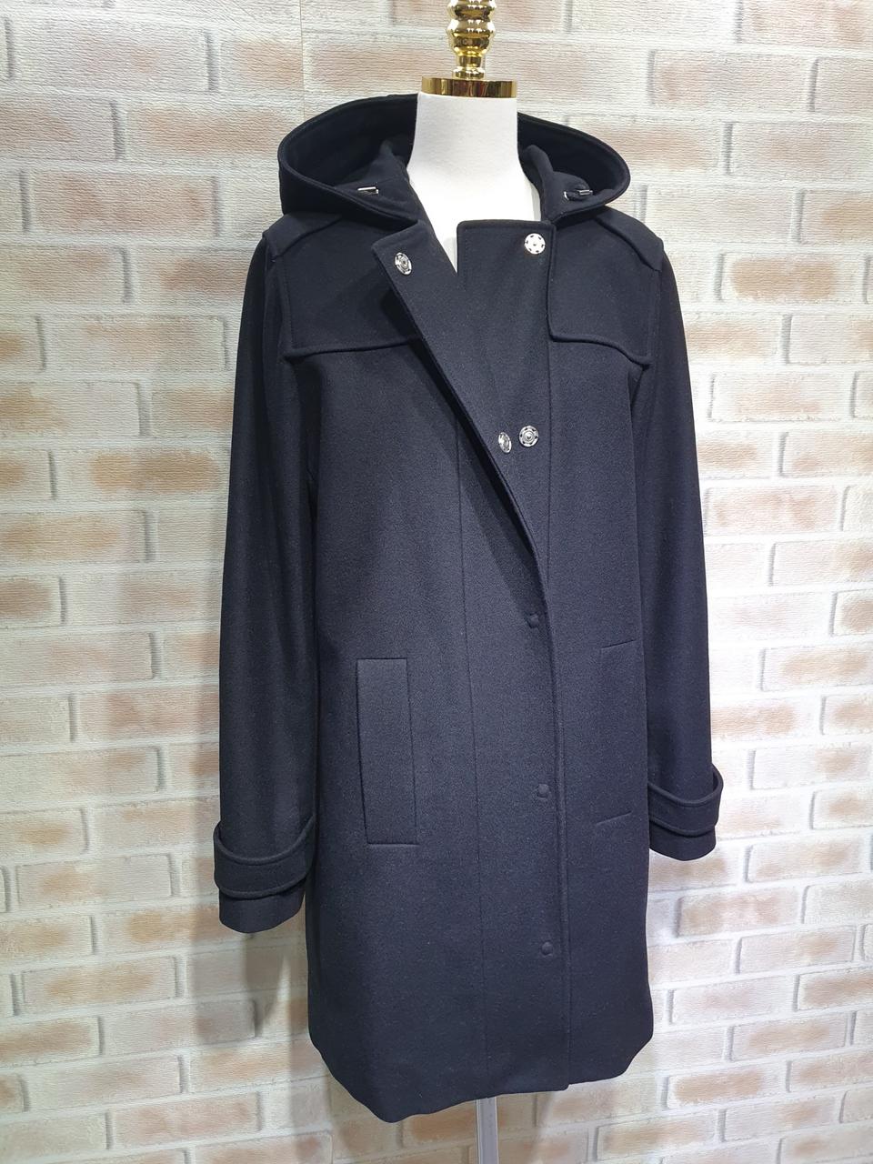 휴고보스 정품 상태좋은 100% 버진울 후드 더플 코트 95