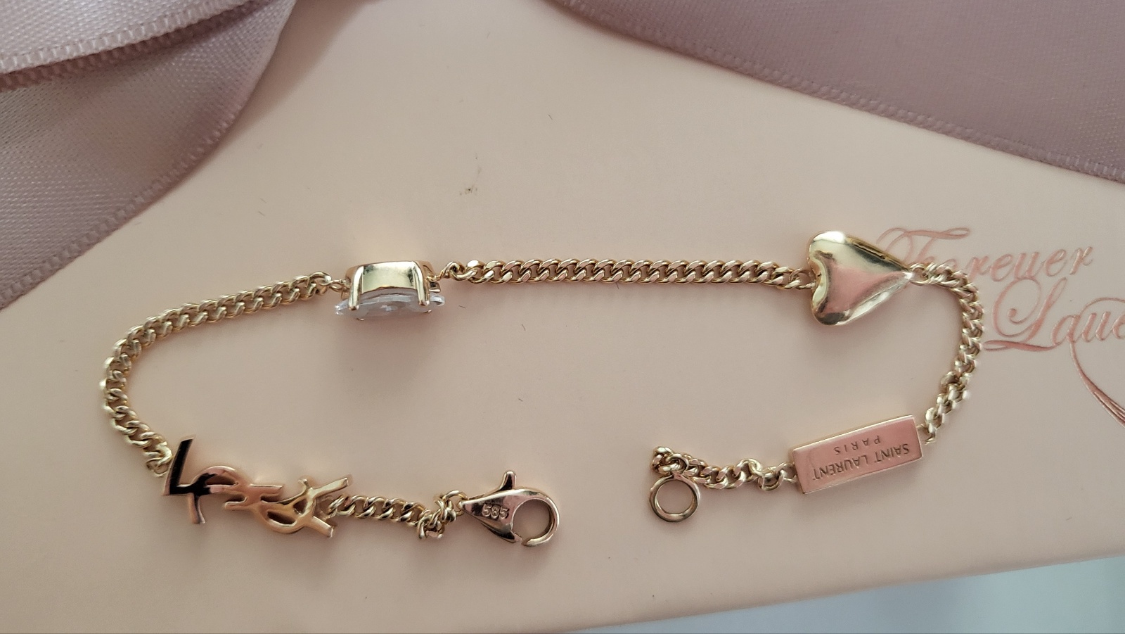 14k예쁜팔찌 핑크골드17.5cm