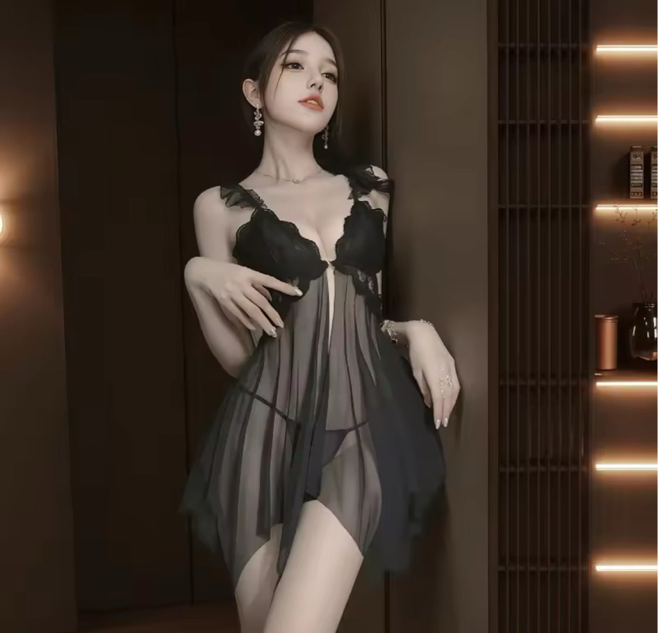 꽃자수 레이스 슬립원피스 팬티 세트 이벤트 섹시속옷