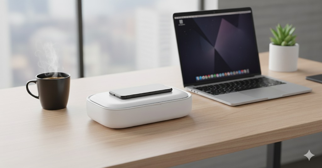 무선 충전. 살균기. 미사용품