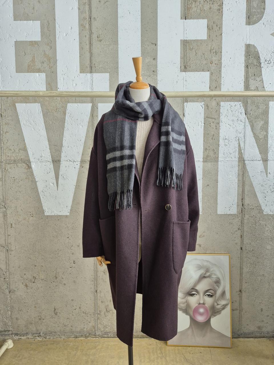 톰보이 루즈핏 핸드메이드코트